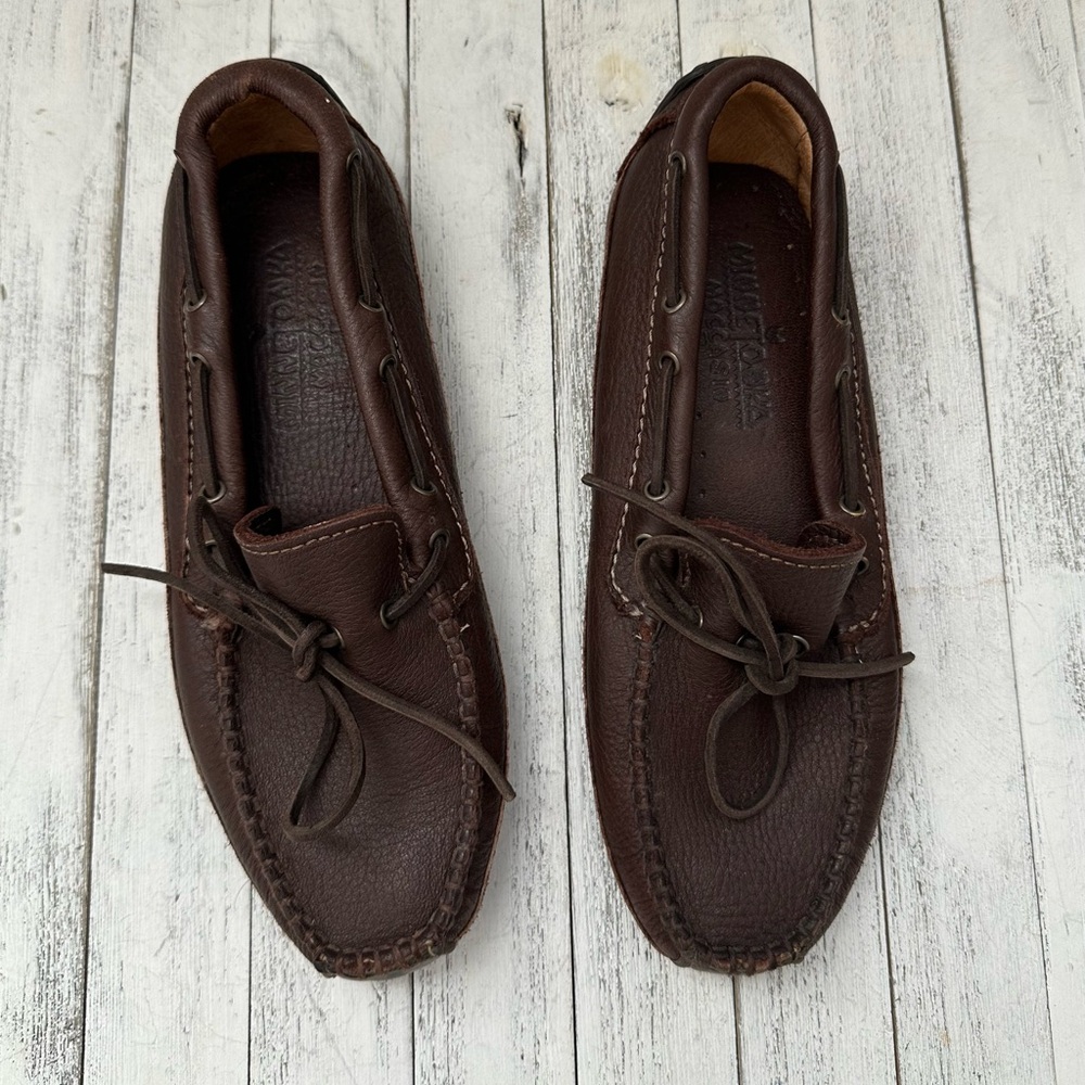 Minnetonka Leather Driver Moccasin Loafer